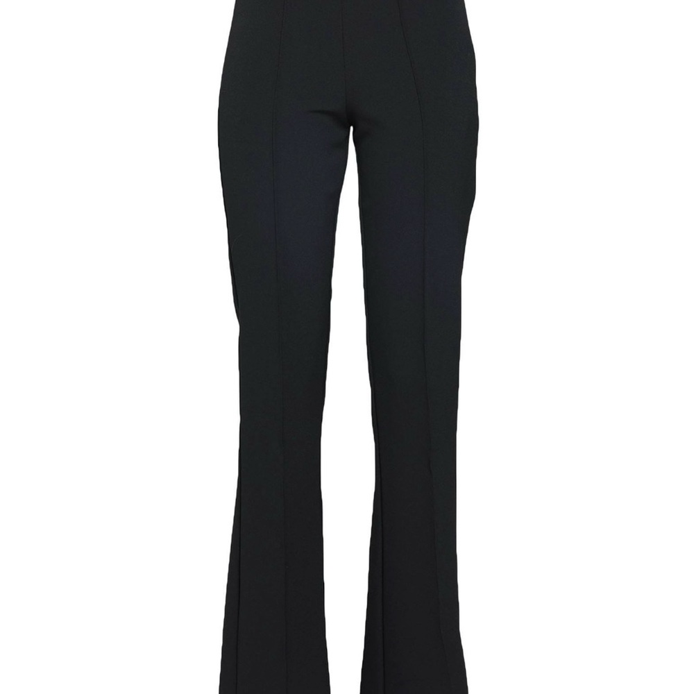 Black Boot Cut Pants with Tailored Fit and Mid Rise Waist ( work pants )